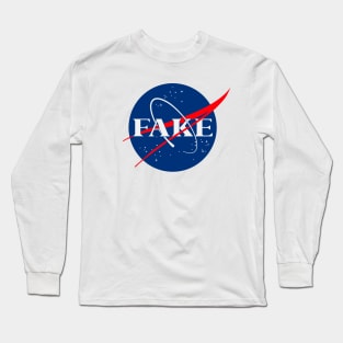 Space is Fake NASA Parody Logo Long Sleeve T-Shirt